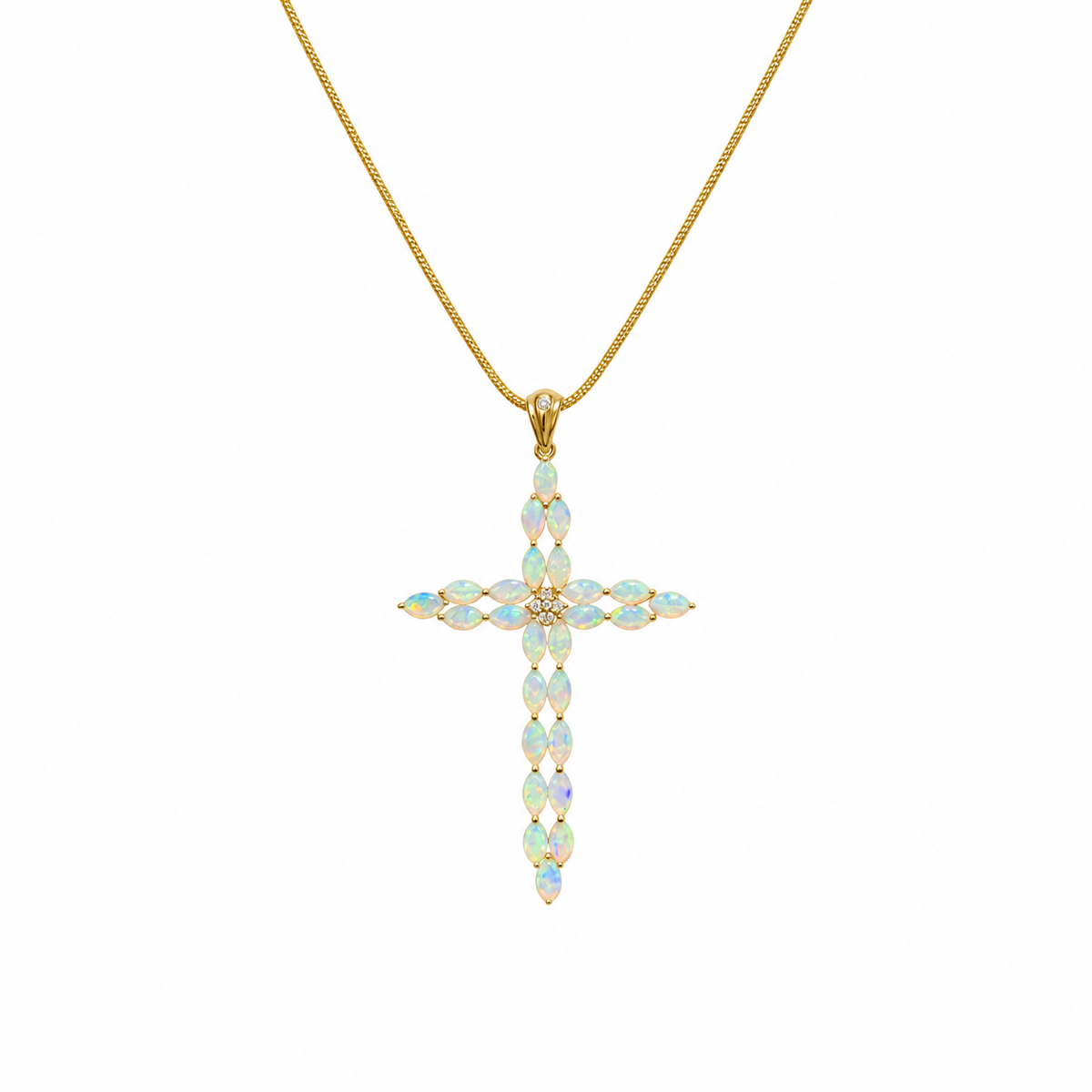 Crystal Opal Cross Pendant 242168