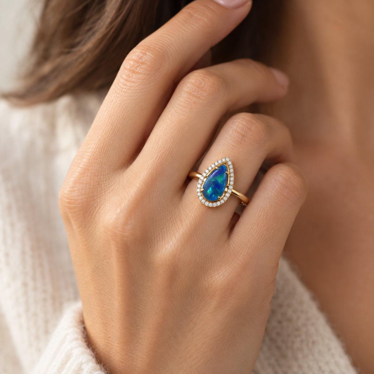 Black Opal Ring 256097