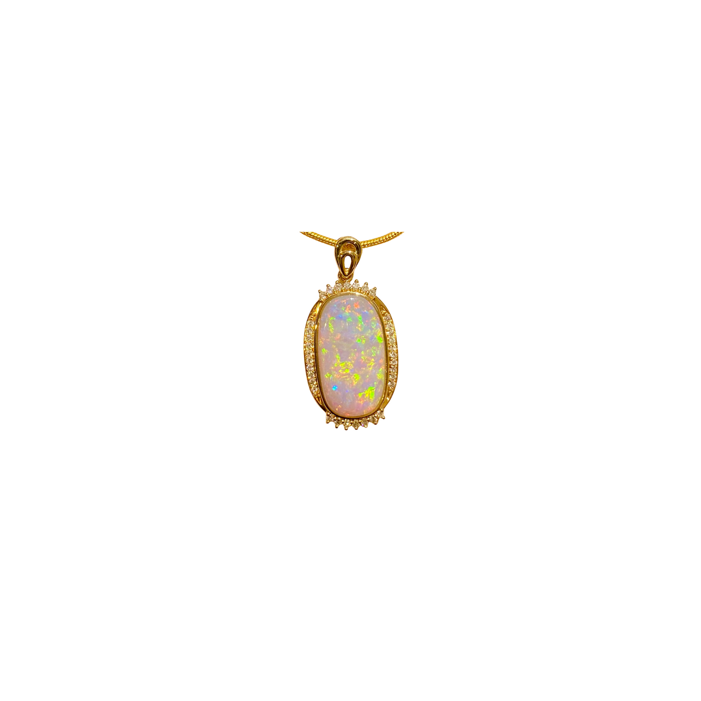 Yellow Gold Crystal Pendant (256105)