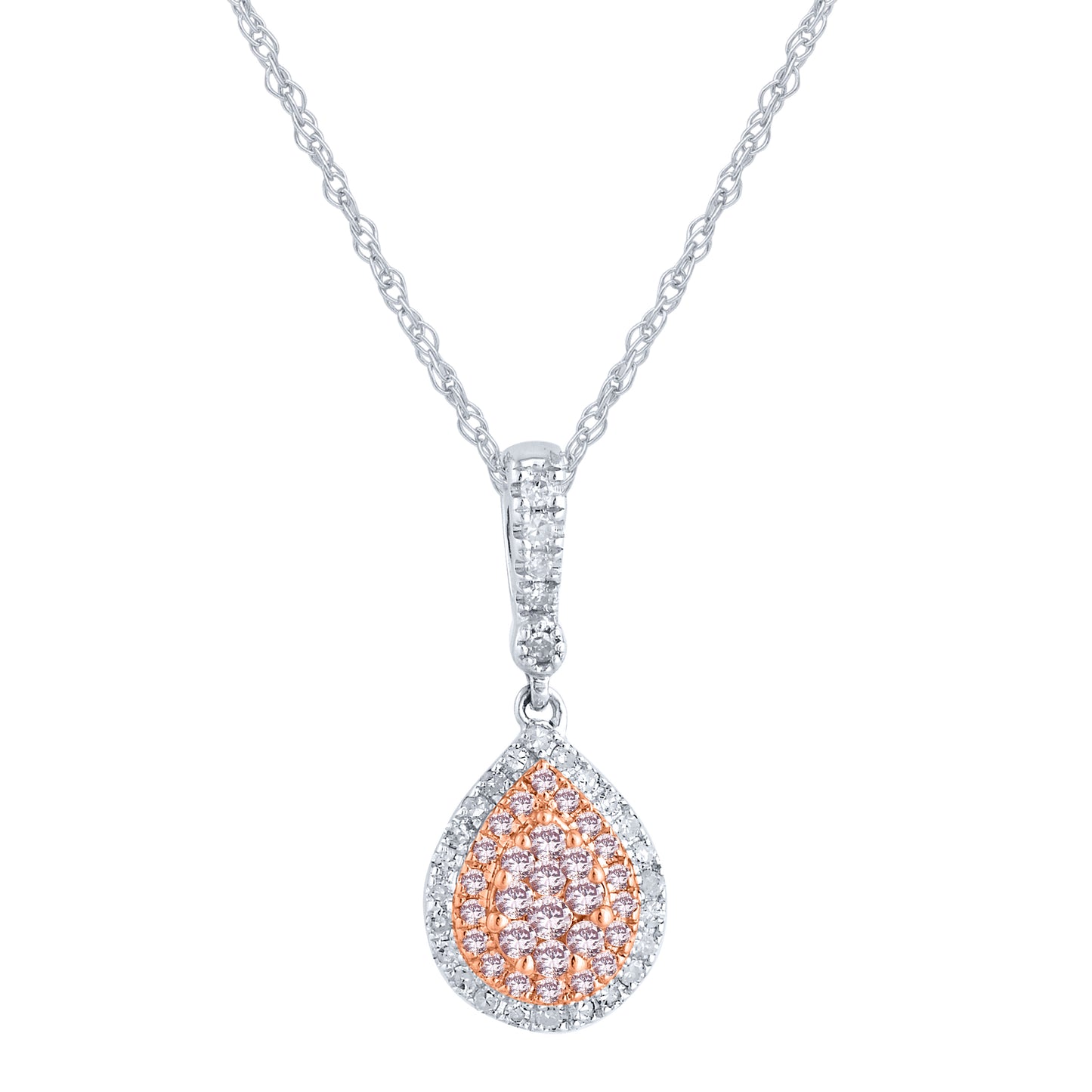 White Gold Argyle Pink Diamond Pendant - "Sirene"