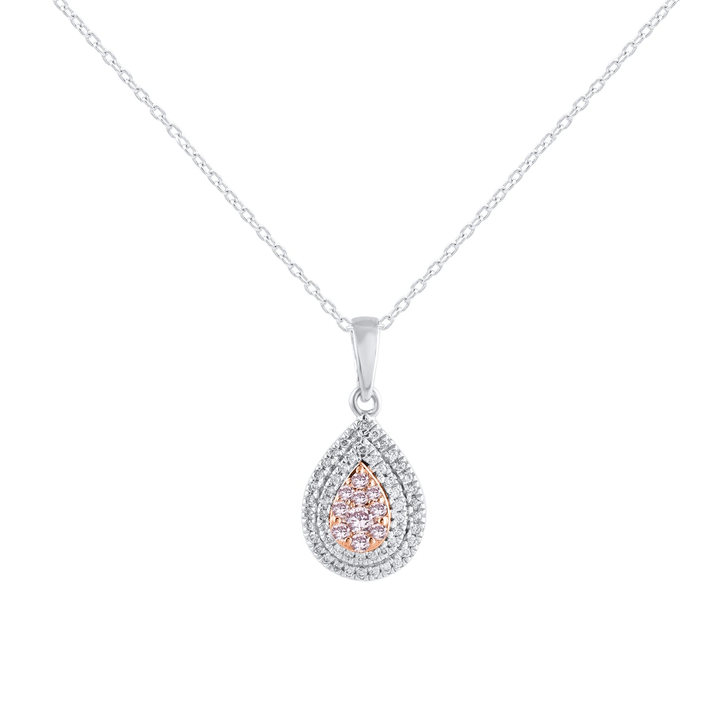 White Gold Argyle Pink Diamond Pendant - "Divinique"