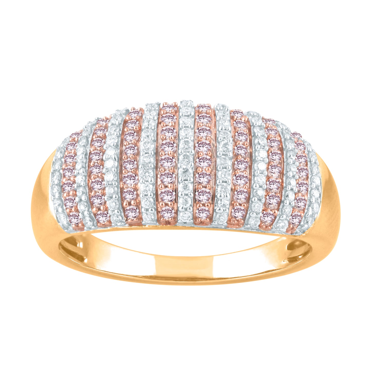 Yellow Gold Argyle Pink Diamond Ring - "Virtuella"