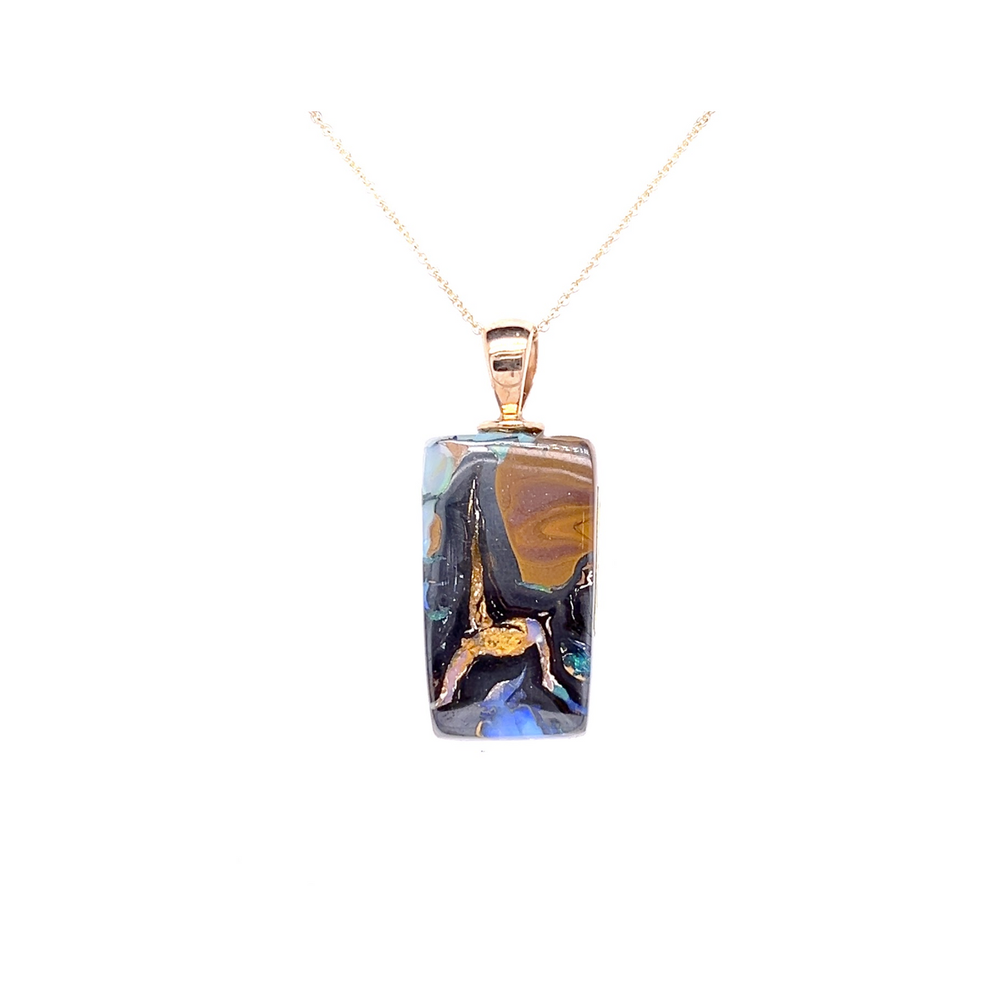 Opal Boulder Pendant - "Earth Glow"