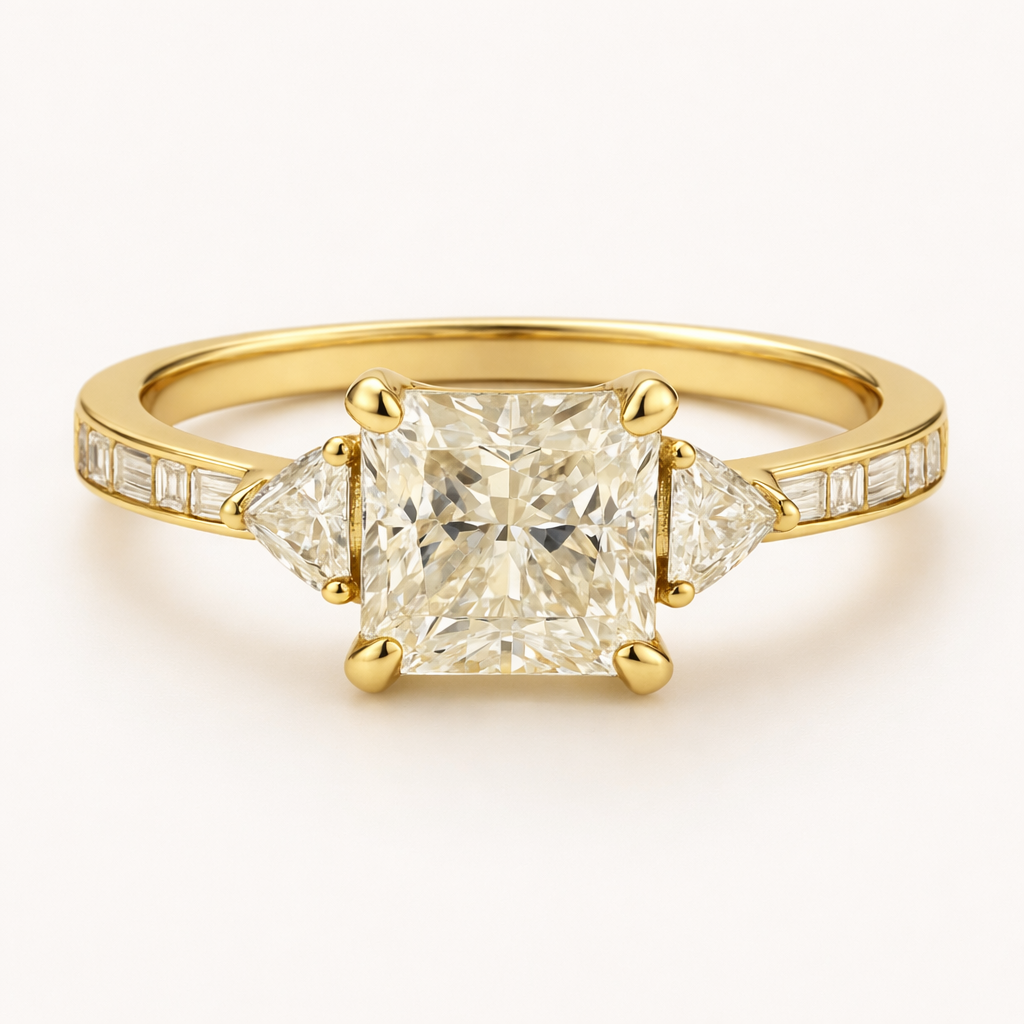 'Golden Radiance' Diamond Engagement Ring