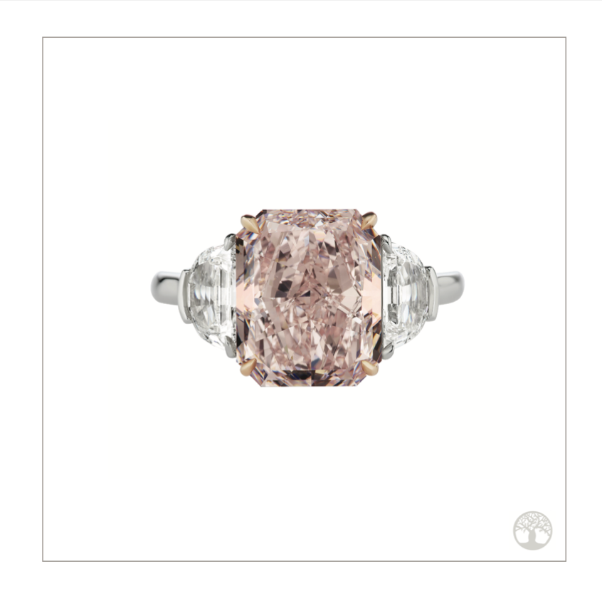 Iconic 5.03CT Blush Pink Diamond Ring Image 2