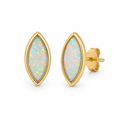 White Opal Earrings 227117