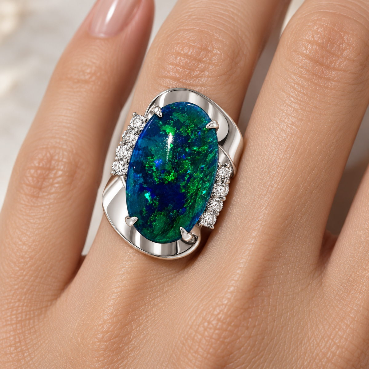 Black Opal Ring 227145
