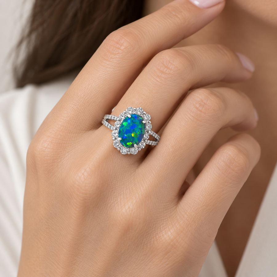 Black Opal Ring 227149