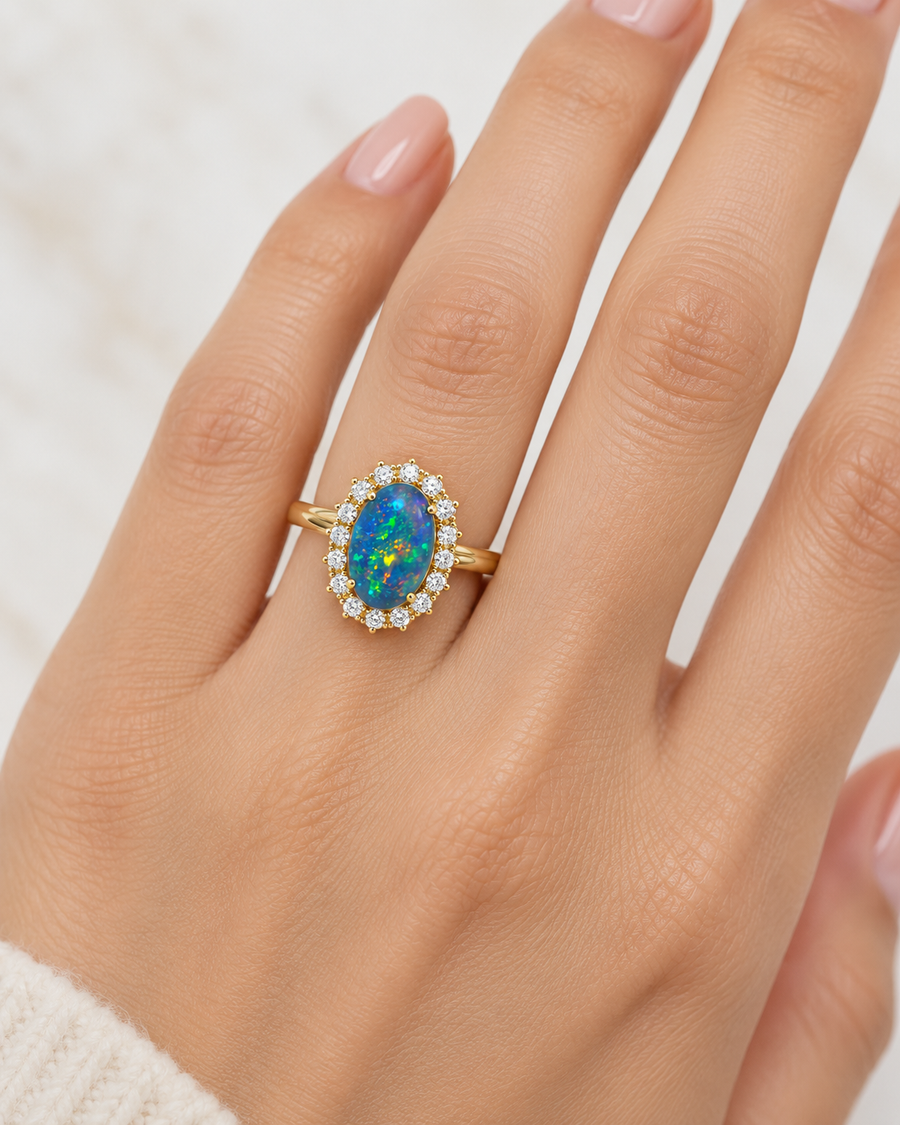 Boulder Opal Ring 240196