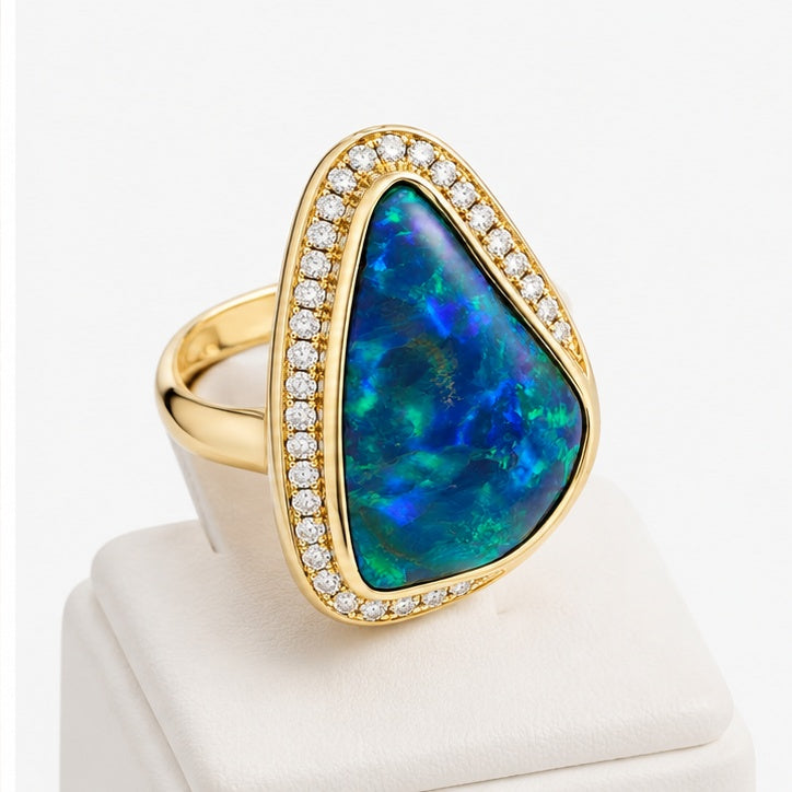 Black Opal Ring 240798