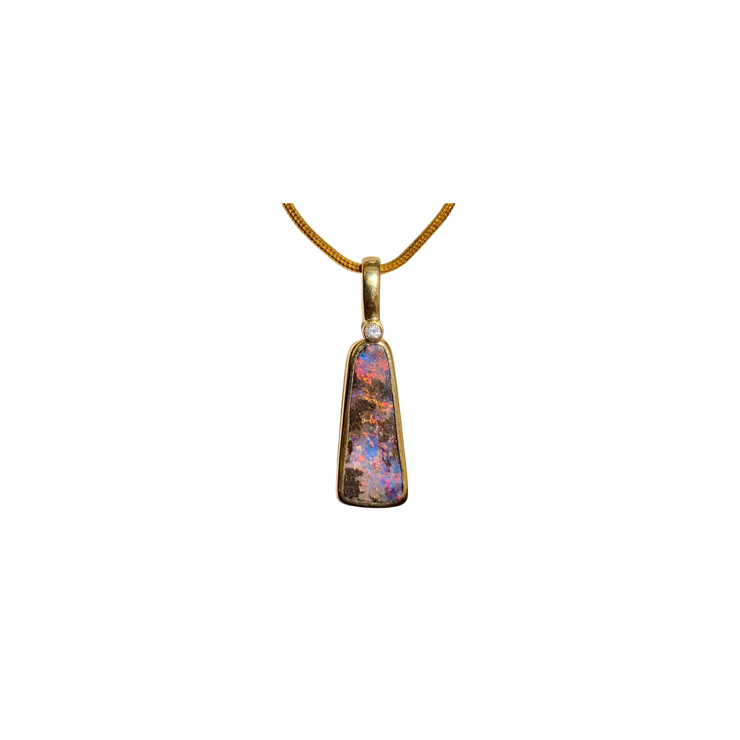 Yellow Gold Boulder Opal Pendant (240958)