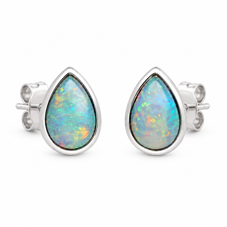 Australian Crystal Opal Earrings 241015