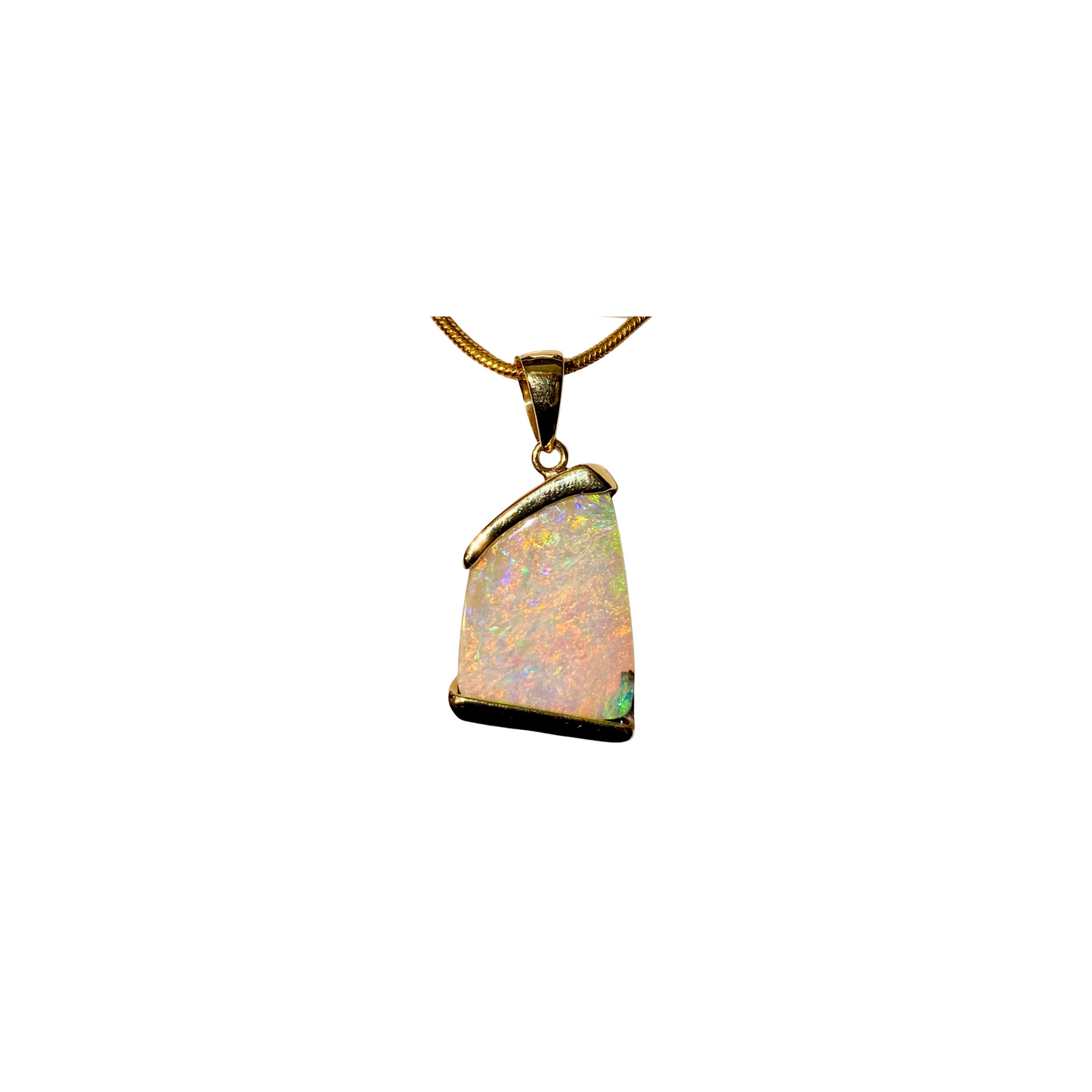 Yellow Gold Boulder Opal Pendant (241055)