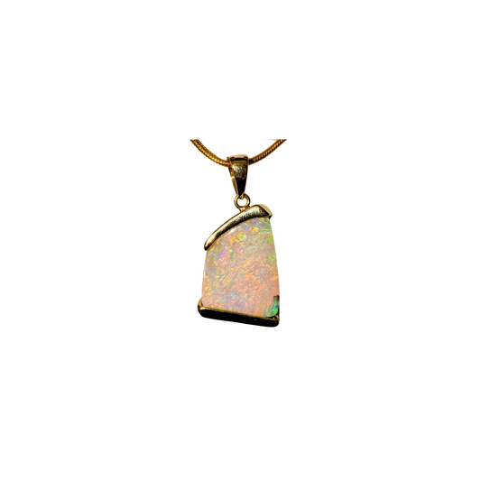 Yellow Gold Boulder Opal Pendant (241055)