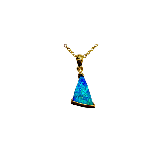 Yellow Gold Boulder Opal Pendant (241415)