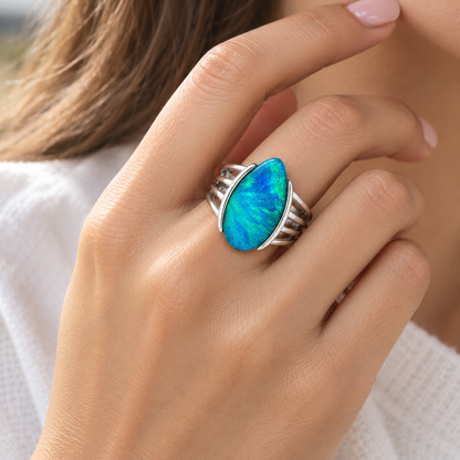 Boulder Opal Ring 241437