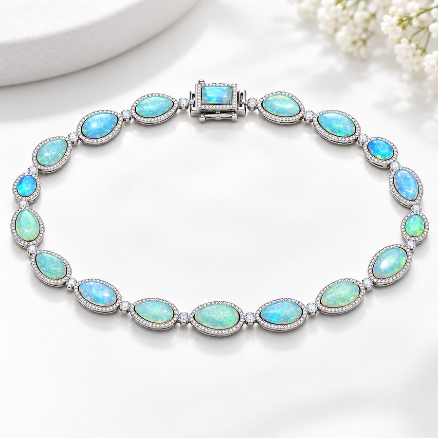 Crystal Opal Bracelet 18.70CT(10PCS) 241491