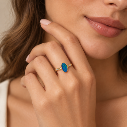 Doublet Opal Ring 241532