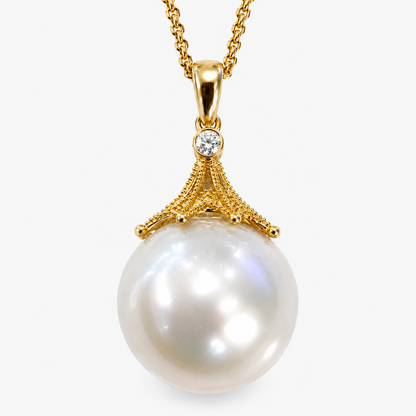 White South Sea Pearl Pendant 16.10mm AAA 241756