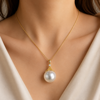 White South Sea Pearl Pendant 16.10mm AAA 241756