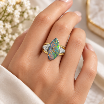Boulder Opal Ring 241782