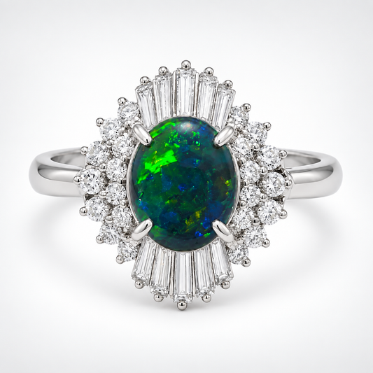 Black Opal Ring 241986