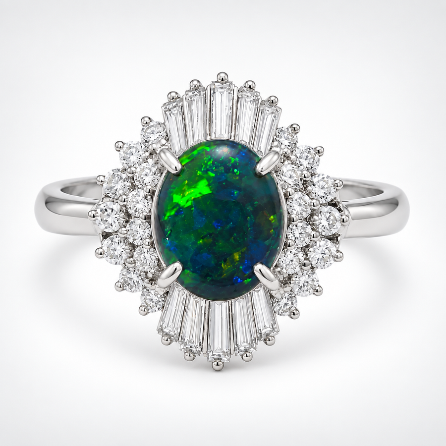 Black Opal Ring 241986