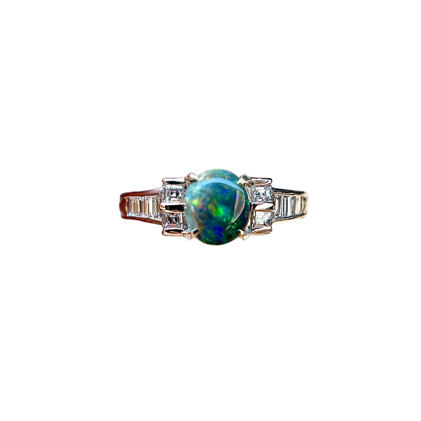 Platinum Black Opal Ring (241998)