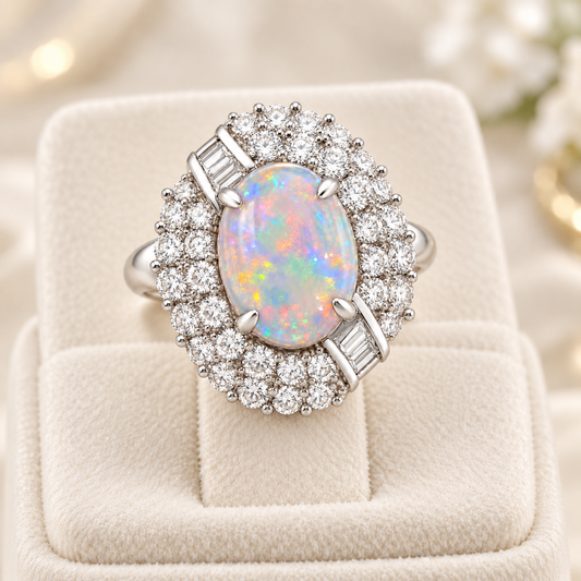 Black Opal Ring 242012
