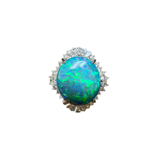 Platinum Black Opal Ring (242040)