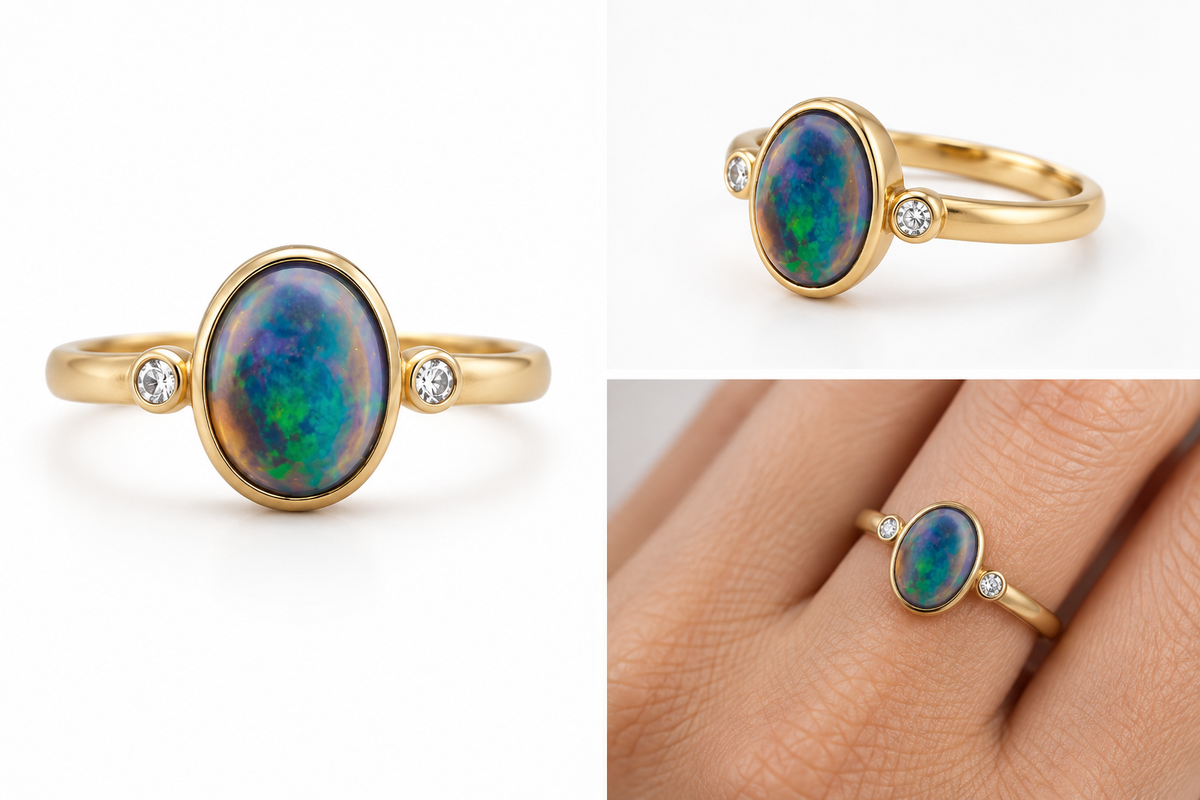 Black Opal Ring 250372