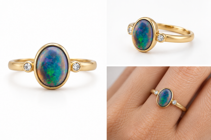 Black Opal Ring 250372