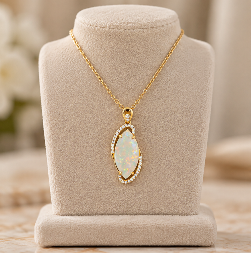 White Opal Pendant 250425