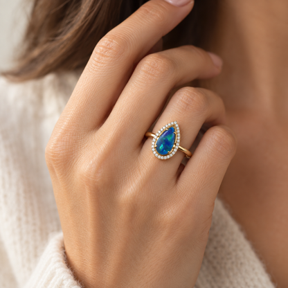 Black Opal Ring 256097
