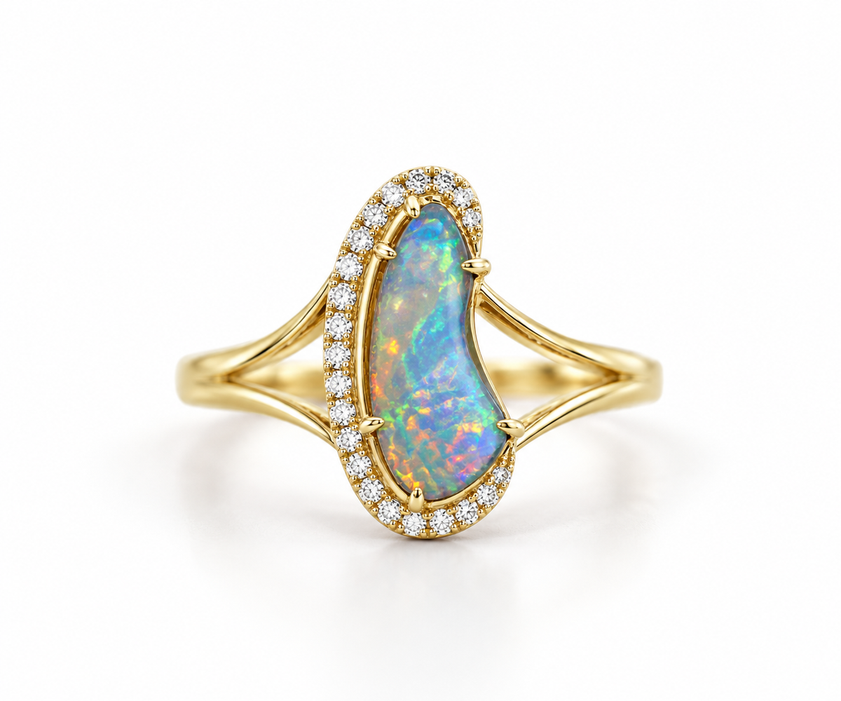 Black Opal Ring 256118