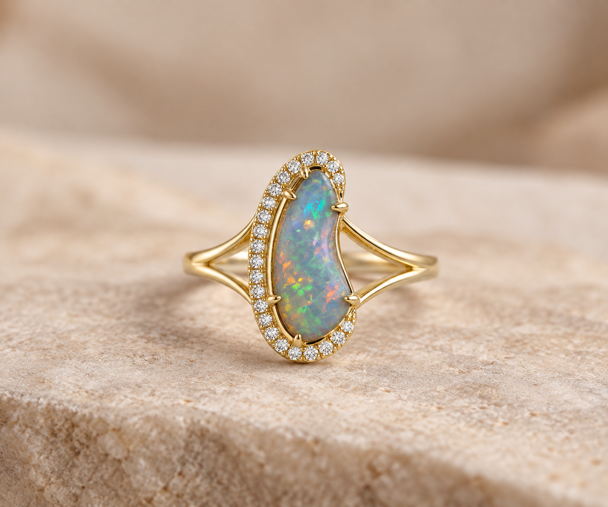 Black Opal Ring 256118