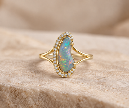 Black Opal Ring 256118