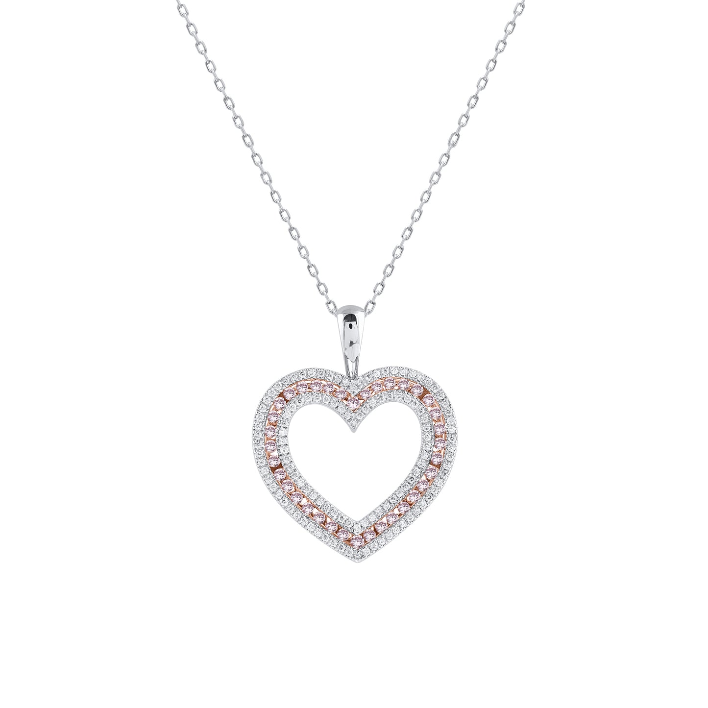 White Gold Argyle Pink Diamond Pendant - "Adorelle"