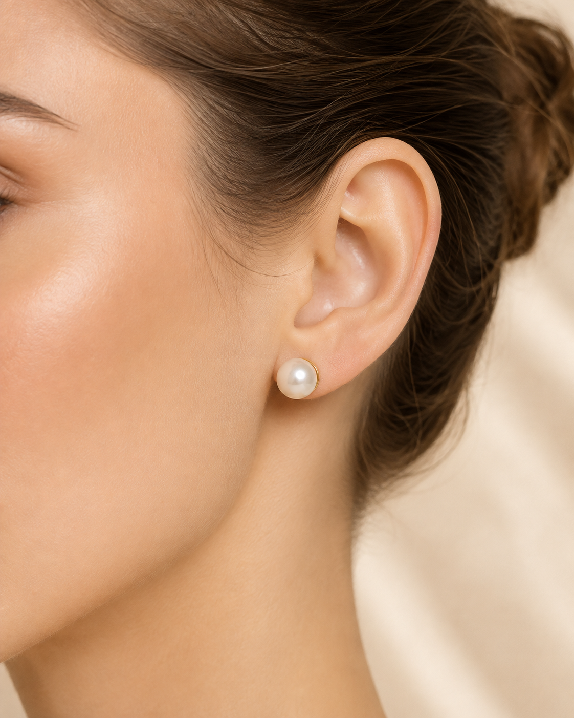 Akoya Pearl Earrings 18K Yellow Gold  8.0–9.0mm