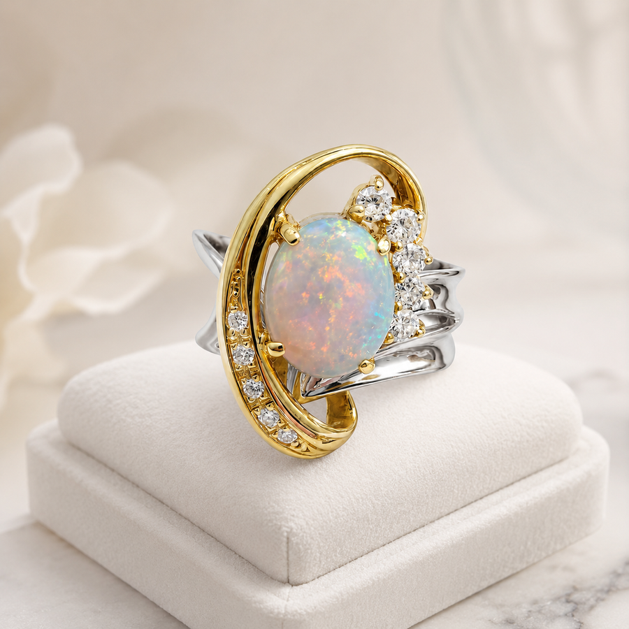 White Opal Ring 265458