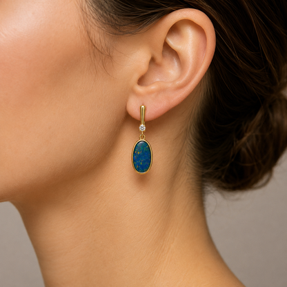 Opal Doublet Earrings 2.47CT 265569
