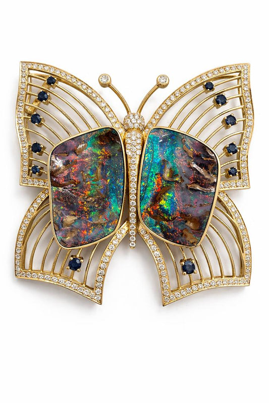 18K Gold Brooch 2.30CT Diamonds 266800