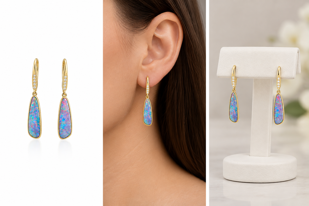 Doublet Opal Earrings 266945