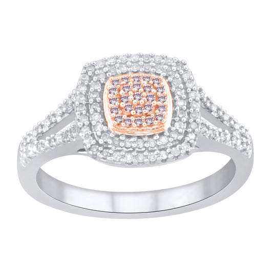 White Gold Argyle Pink Diamond Ring - "Blushington"