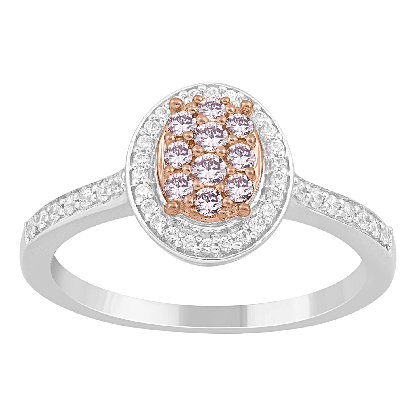 White Gold Argyle Pink Diamond Ring - "Exquisia"