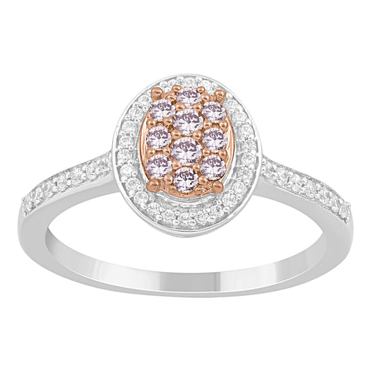 White Gold Argyle Pink Diamond Ring - "Exquisia"