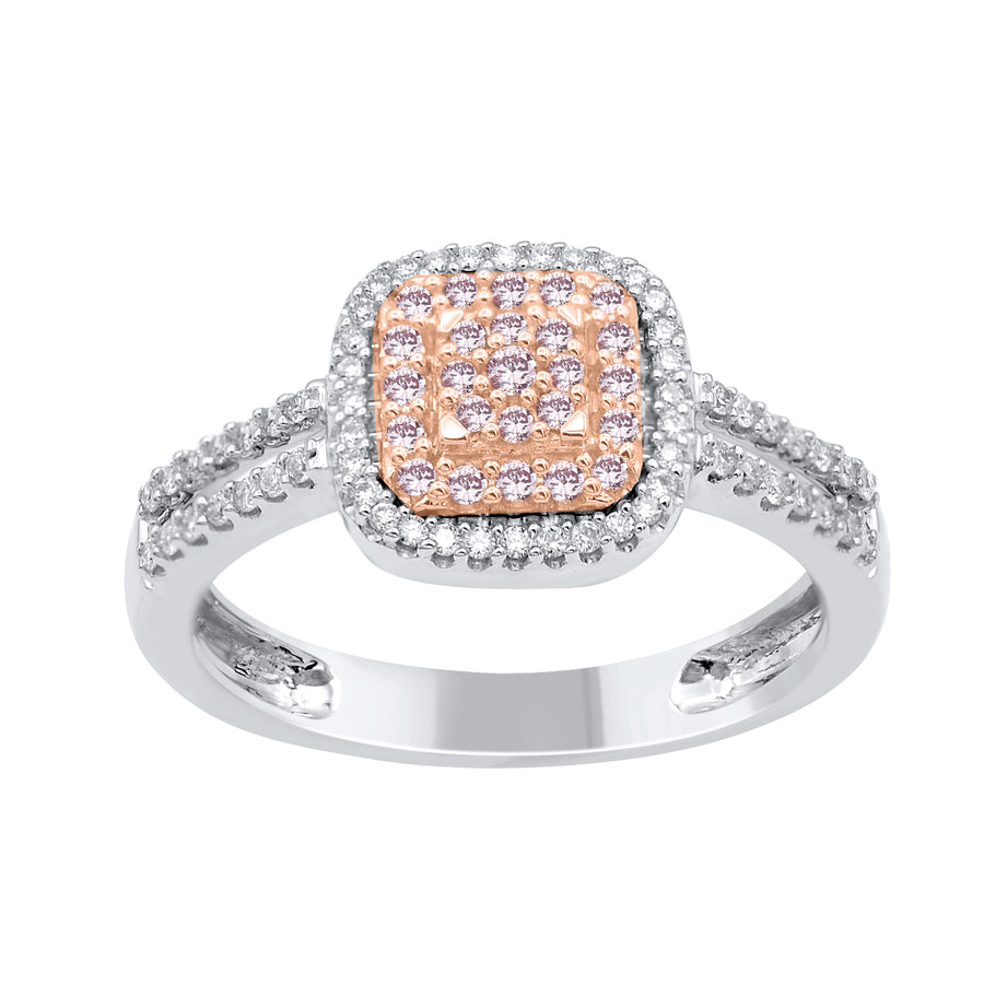 White Gold Argyle Pink Diamond Ring - "Radiantia"