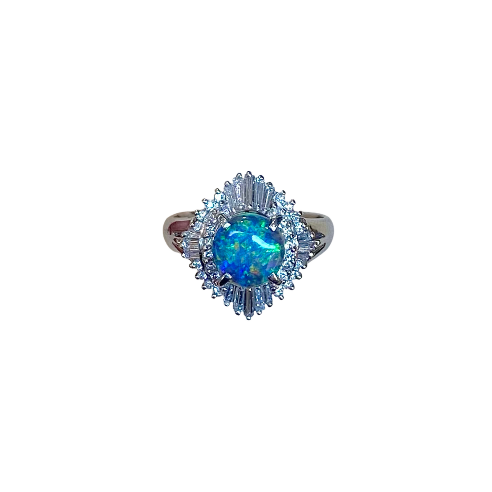 Platinum Australian Black Opal Ring (242016) – Cove Jewellery