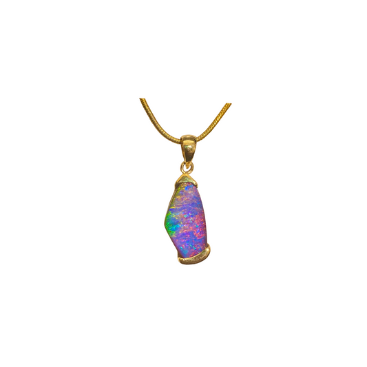 Yellow Gold Boulder Opal Pendant (3969786)