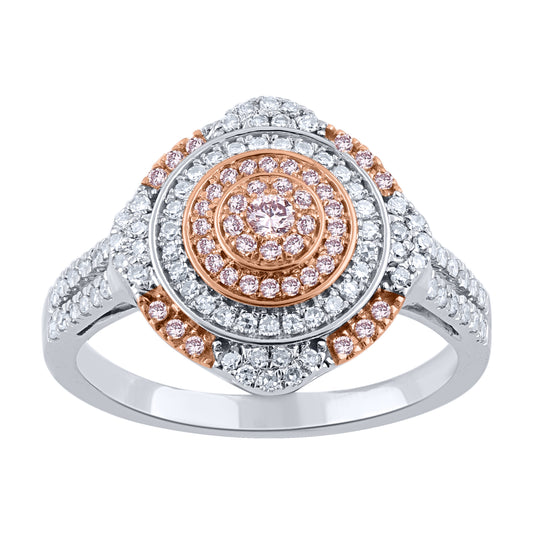 White Gold Argyle Pink Diamond Ring - "Eternal Sparkle"